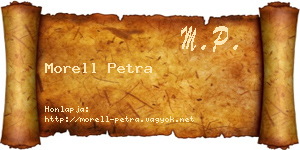 Morell Petra névjegykártya